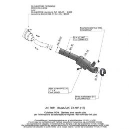 TUBE SUPPRESSEUR DE CATALYSEUR LEOVINCE KAWASAKI ZX-10R NINJA 2016 - 2020