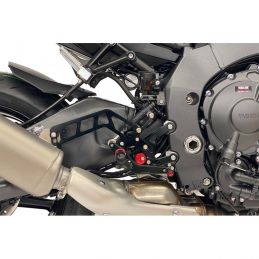 REPOSE PIEDS COMPLETS RECULES ALPHA TECHNIK noir Yamaha MT10 2016- ABE